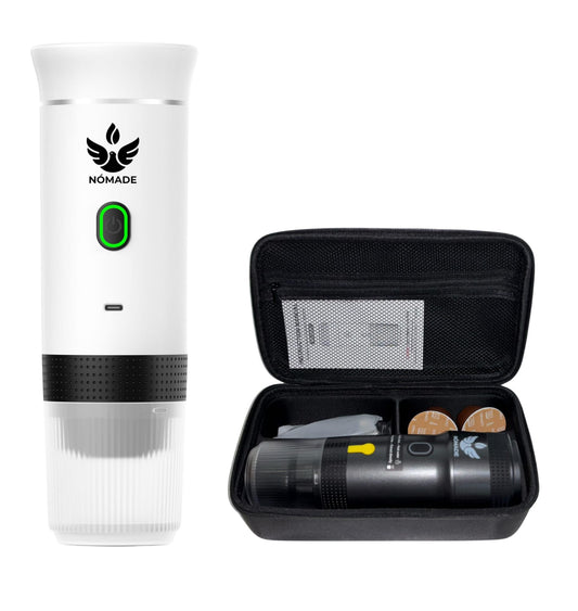 Cafetera Espresso Portátil Nómade + Estuche de viaje (Blanco)