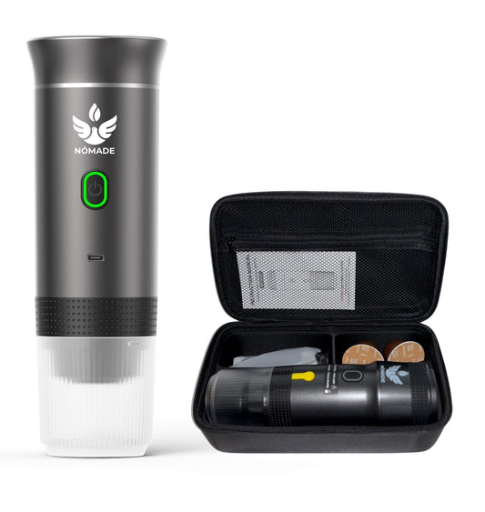 Cafetera Espresso Portátil Nómade + Estuche de viaje (Gris)